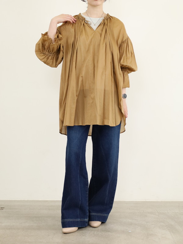 【trois】ビンテージワッシャーブラウス