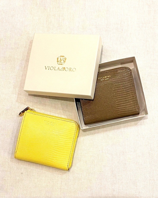 【violadoro】 二つ折りL字型財布