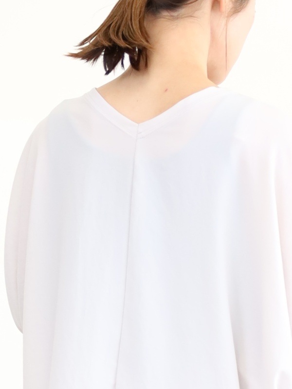 【Doneeyu】前後両用長袖ジョーゼットトップス