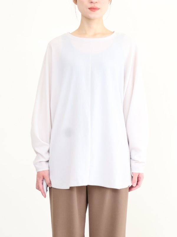 【Doneeyu】前後両用長袖ジョーゼットトップス