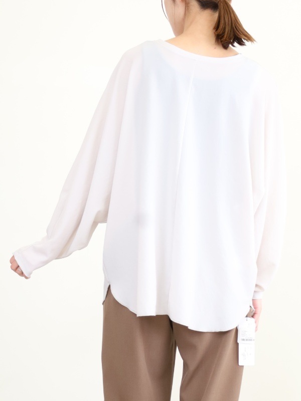 【Doneeyu】前後両用長袖ジョーゼットトップス