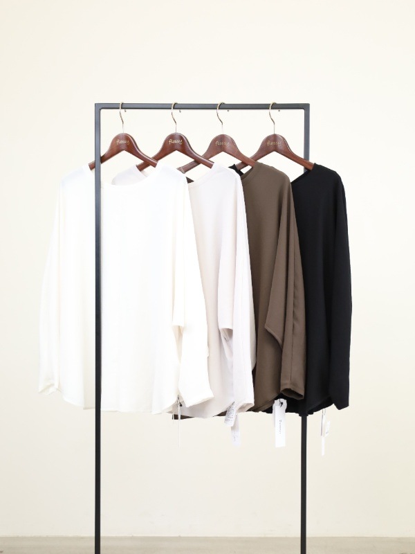 【Doneeyu】前後両用長袖ジョーゼットトップス