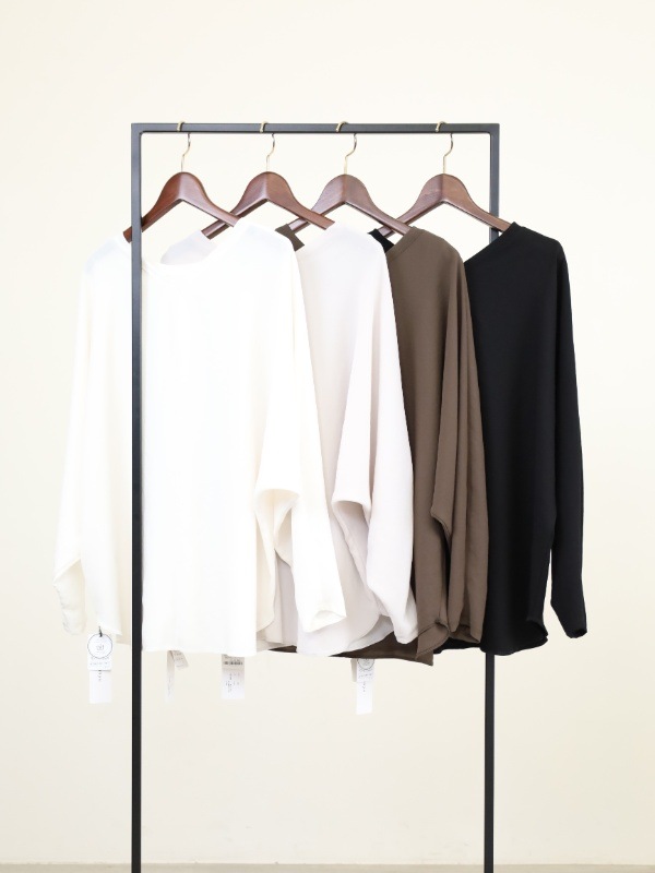 【Doneeyu】前後両用長袖ジョーゼットトップス