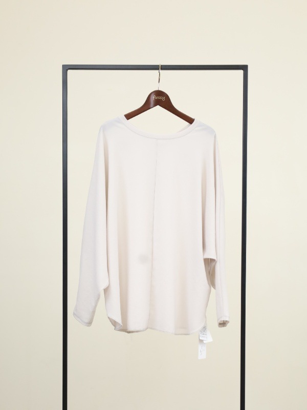 【Doneeyu】前後両用長袖ジョーゼットトップス