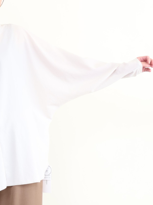 【Doneeyu】前後両用長袖ジョーゼットトップス