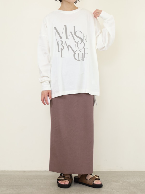 【siro de la bonte】MAISON BLNCHE 2wayロゴTシャツ