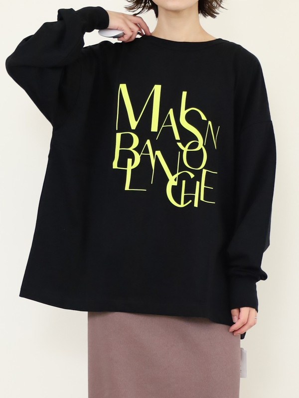 【siro de la bonte】MAISON BLNCHE 2wayロゴTシャツ