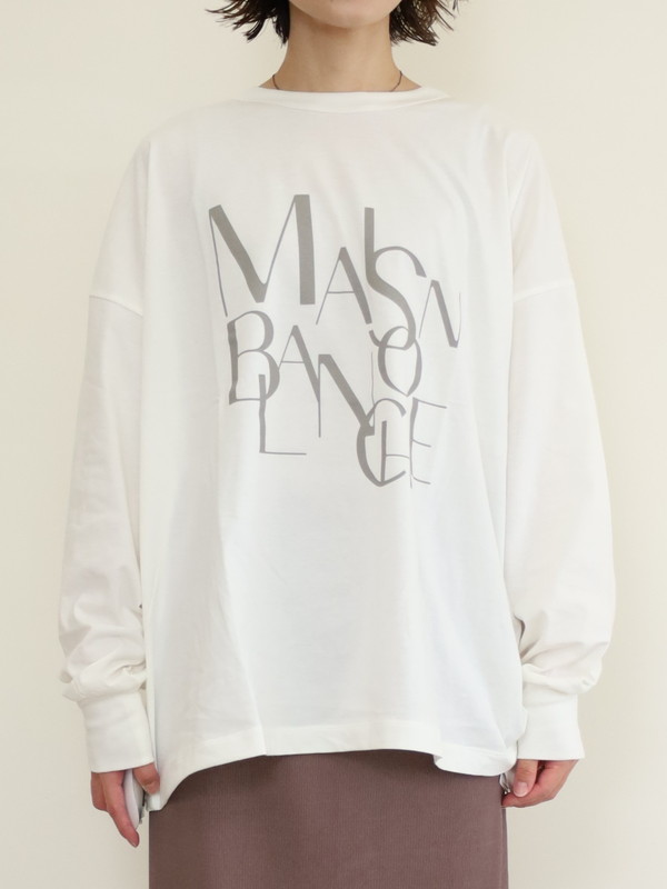 【siro de la bonte】MAISON BLNCHE 2wayロゴTシャツ