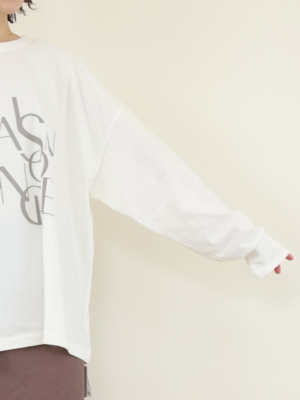 【siro de la bonte】MAISON BLNCHE 2wayロゴTシャツ