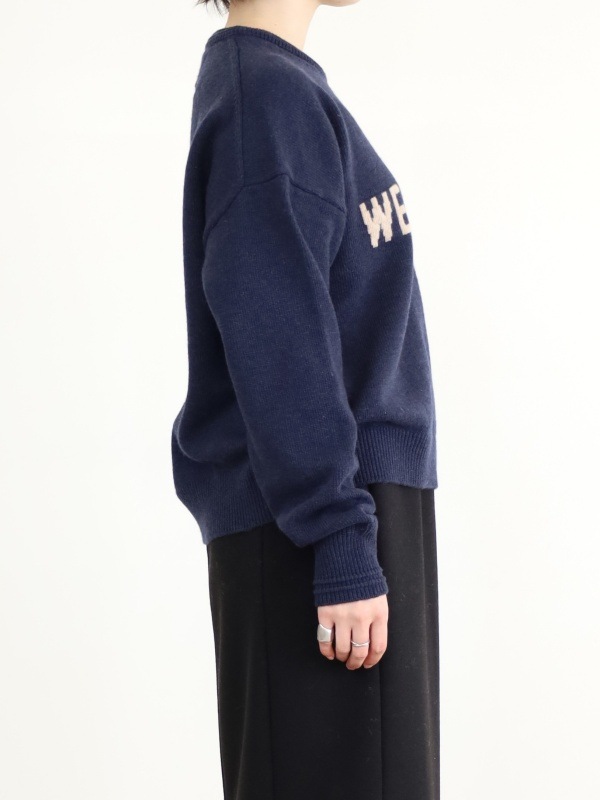 【ルメランジュ】ウールナイロンロゴニット 