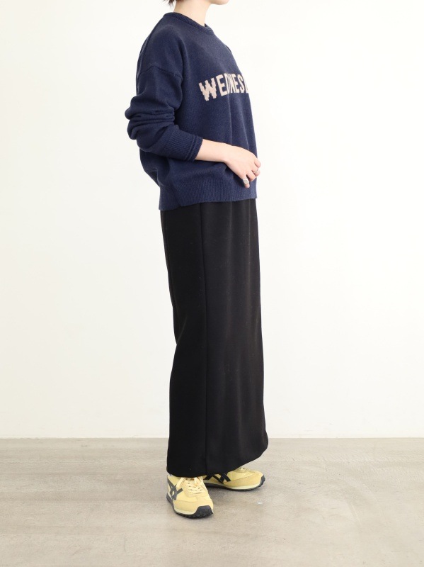 【ルメランジュ】ウールナイロンロゴニット 