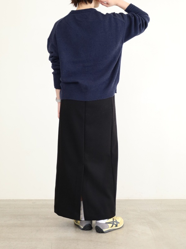 【ルメランジュ】ウールナイロンロゴニット 