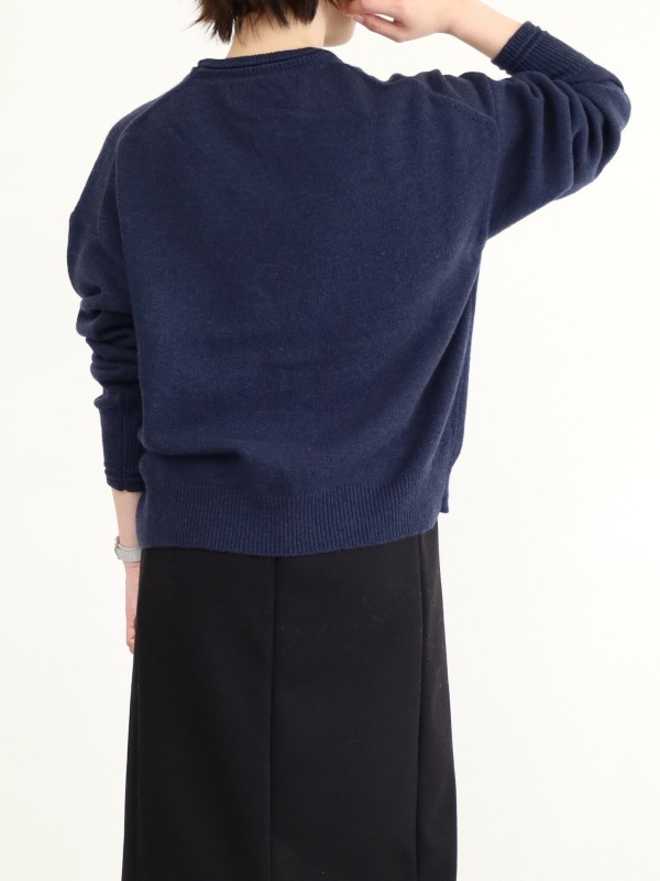 【ルメランジュ】ウールナイロンロゴニット 