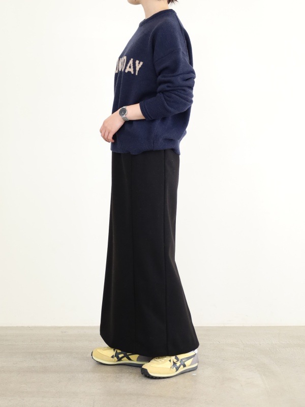 【ルメランジュ】ウールナイロンロゴニット 