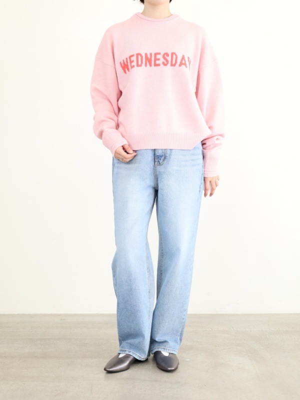 【ルメランジュ】ウールナイロンロゴニット 