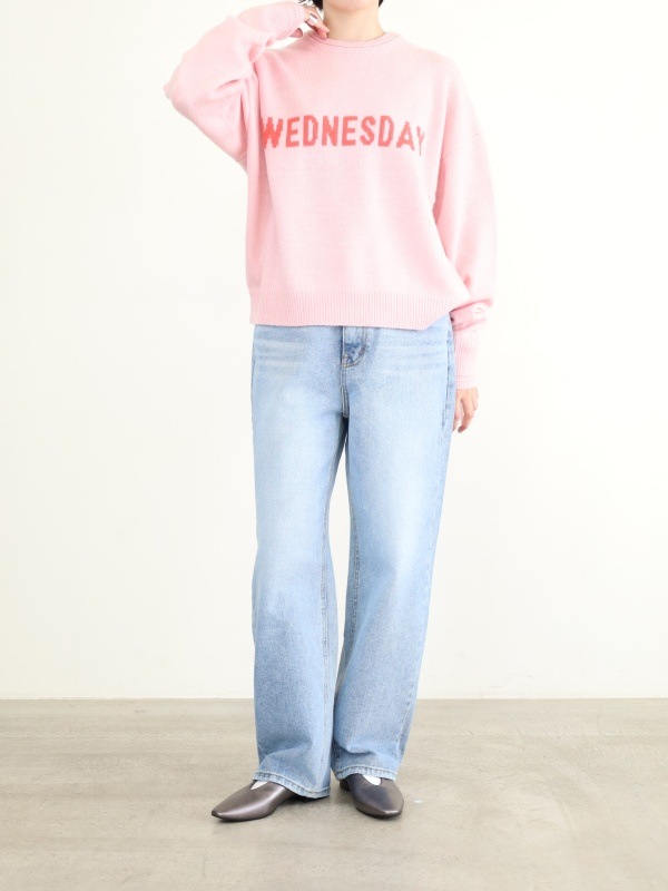 【ルメランジュ】ウールナイロンロゴニット 