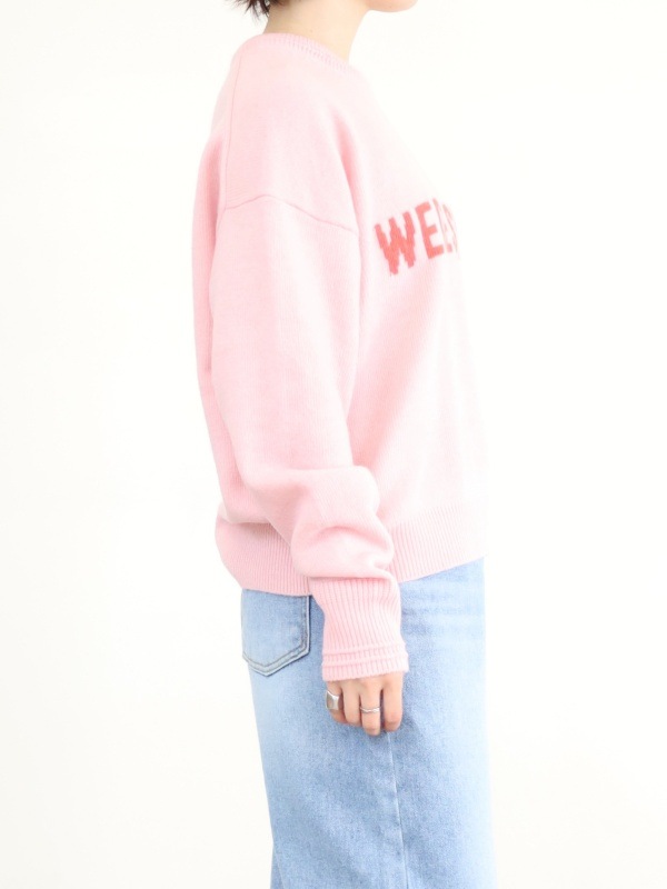 【ルメランジュ】ウールナイロンロゴニット 