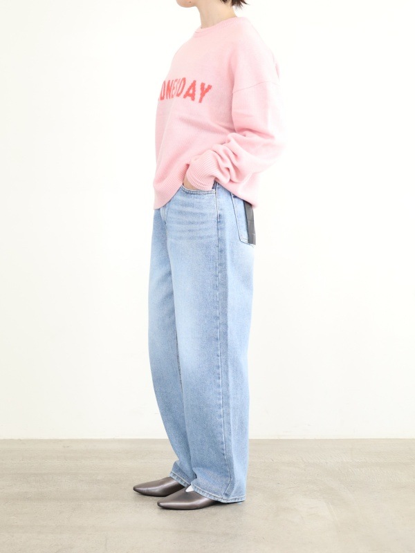 【ルメランジュ】ウールナイロンロゴニット 