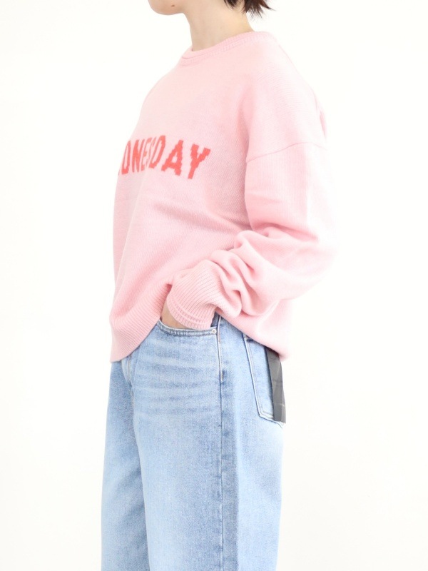 【ルメランジュ】ウールナイロンロゴニット 