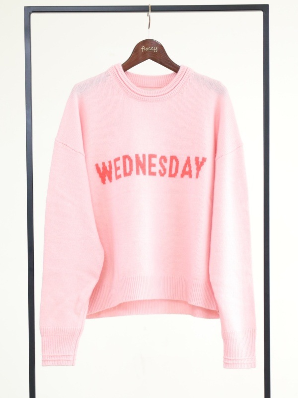 【ルメランジュ】ウールナイロンロゴニット 