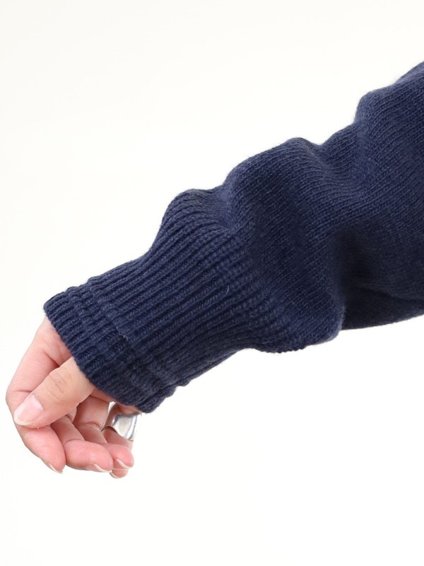 【ルメランジュ】ウールナイロンロゴニット 