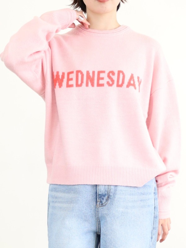 【ルメランジュ】ウールナイロンロゴニット 