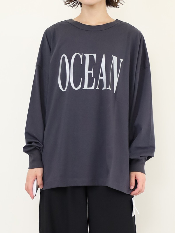 【siro de la bonte】2way ラメプリントワイドロンT