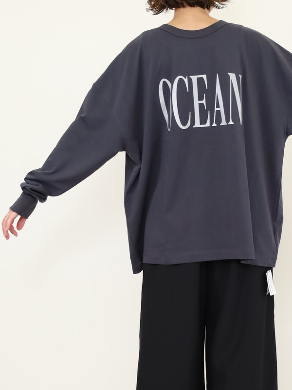 【siro de la bonte】2way ラメプリントワイドロンT