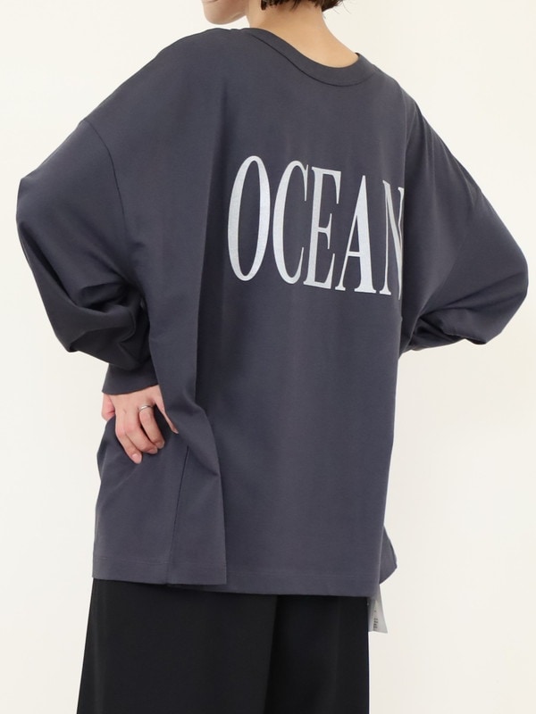 【siro de la bonte】2way ラメプリントワイドロンT