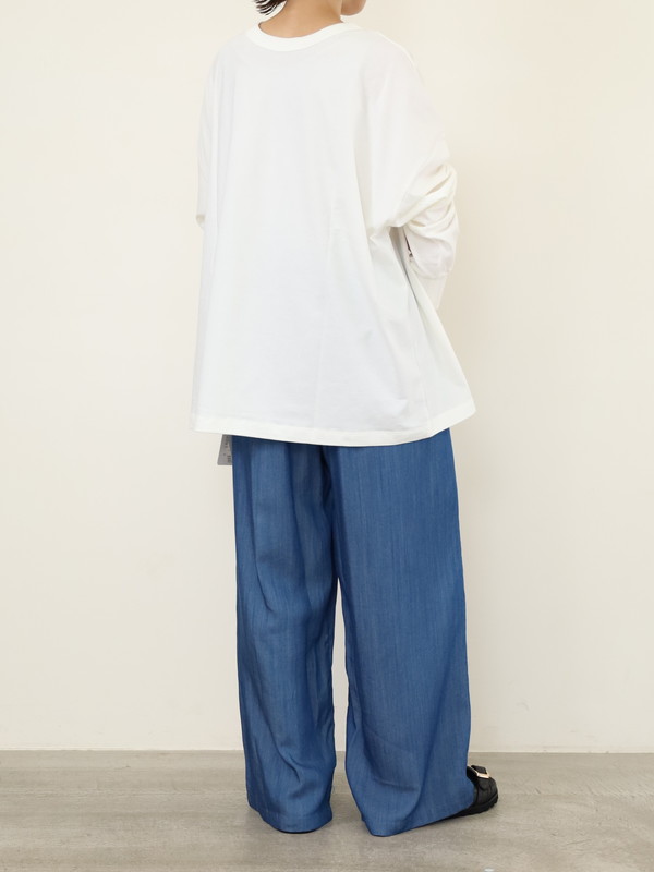 【siro de la bonte】2way ラメプリントワイドロンT