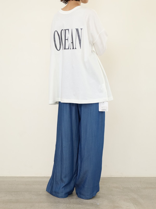 【siro de la bonte】2way ラメプリントワイドロンT