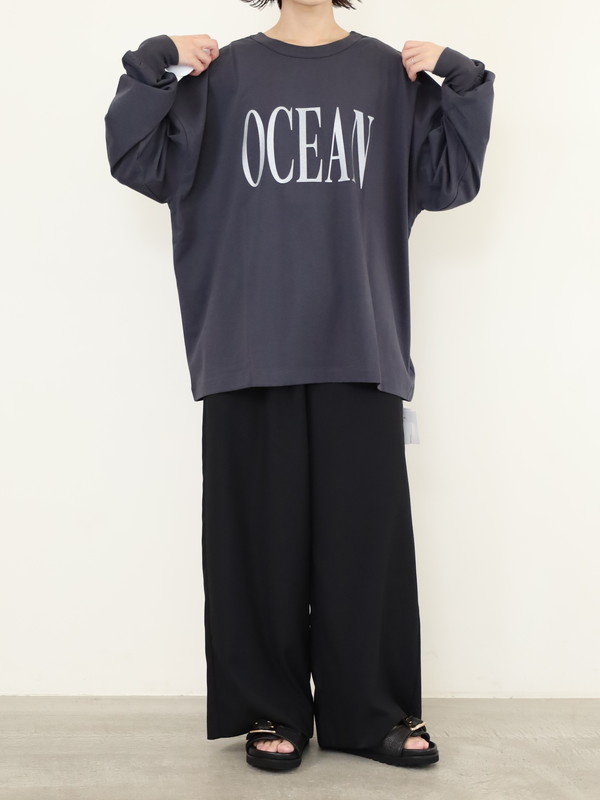 【siro de la bonte】2way ラメプリントワイドロンT