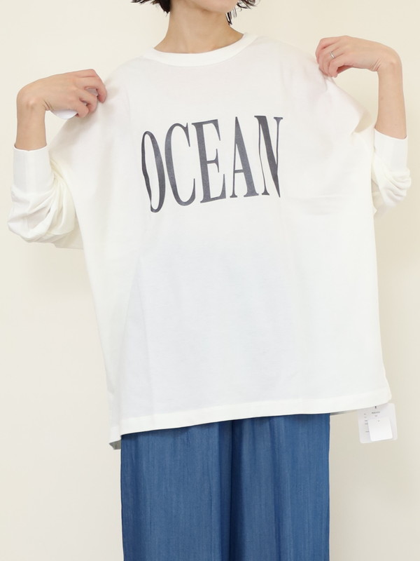 【siro de la bonte】2way ラメプリントワイドロンT