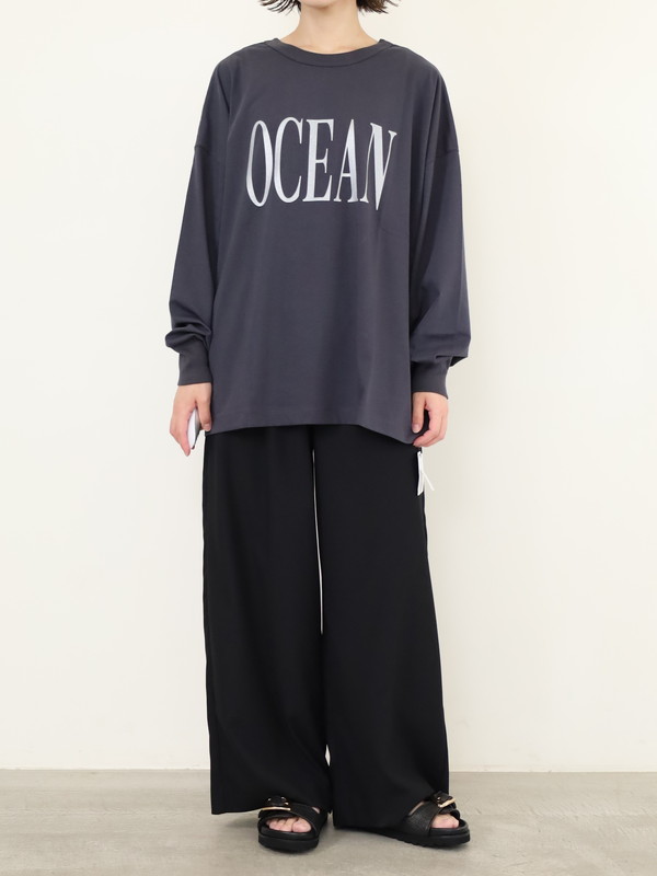 【siro de la bonte】2way ラメプリントワイドロンT