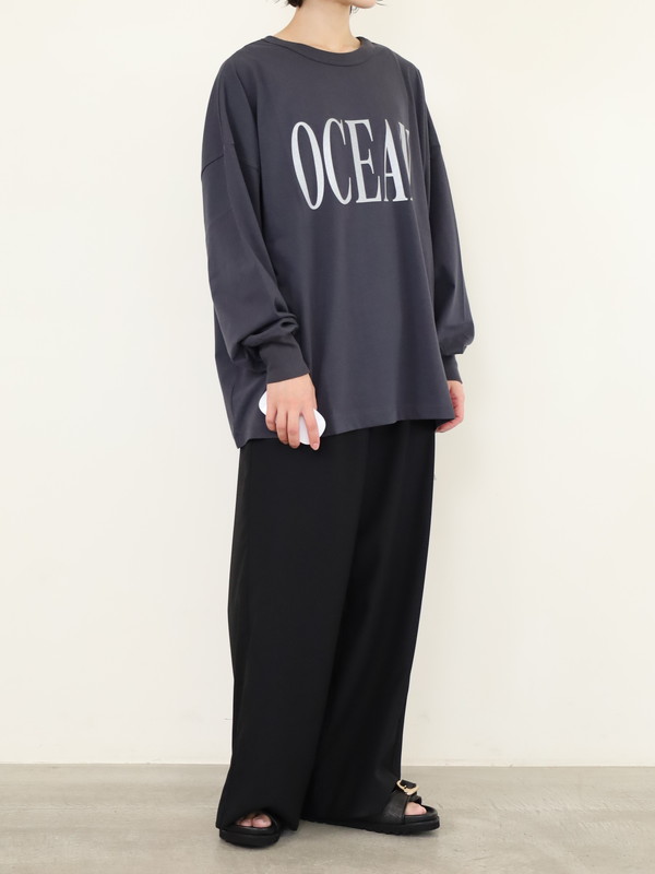 【siro de la bonte】2way ラメプリントワイドロンT