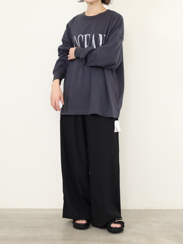 【siro de la bonte】2way ラメプリントワイドロンT