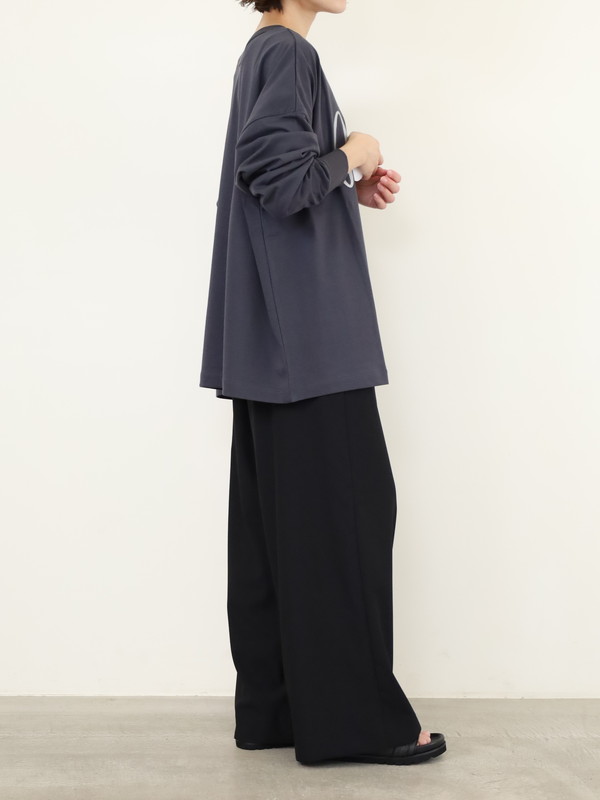 【siro de la bonte】2way ラメプリントワイドロンT