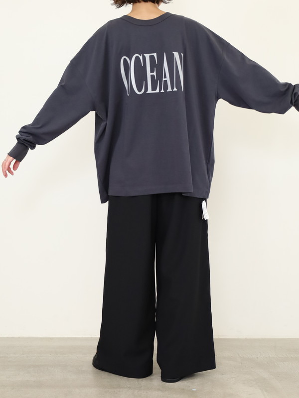 【siro de la bonte】2way ラメプリントワイドロンT