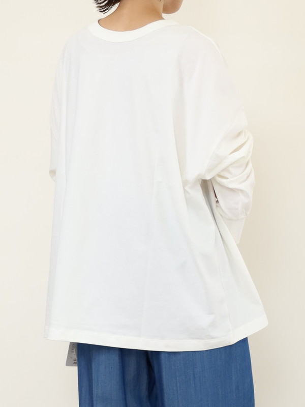 【siro de la bonte】2way ラメプリントワイドロンT