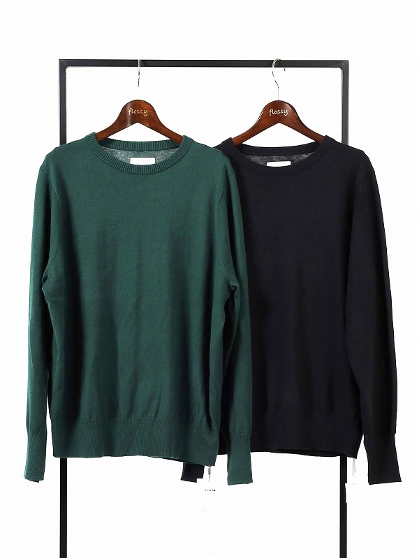 【ANTHOM】袖口スリットハイゲージニット