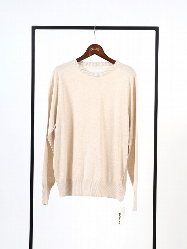 【ANTHOM】袖口スリットハイゲージニット