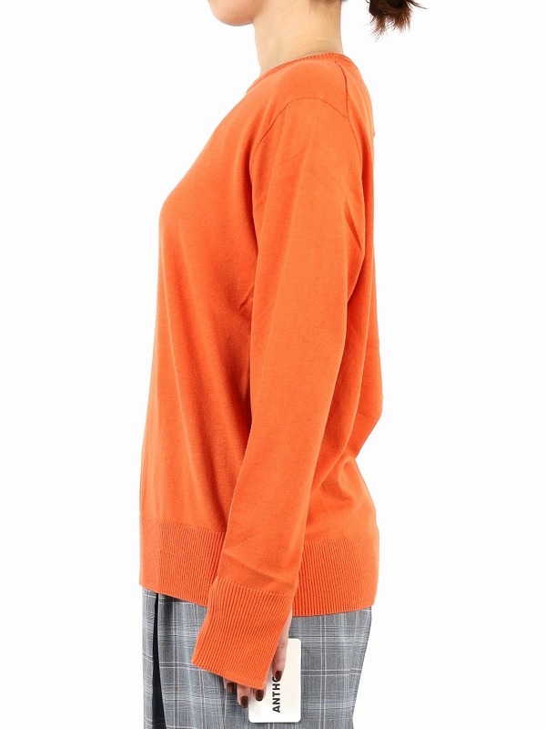 【ANTHOM】袖口スリットハイゲージニット