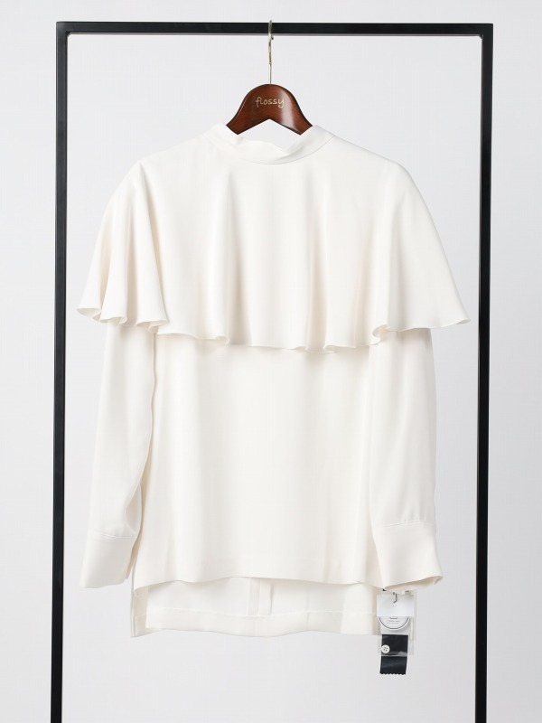 【dolly-sean】とろみサテンケープブラウス