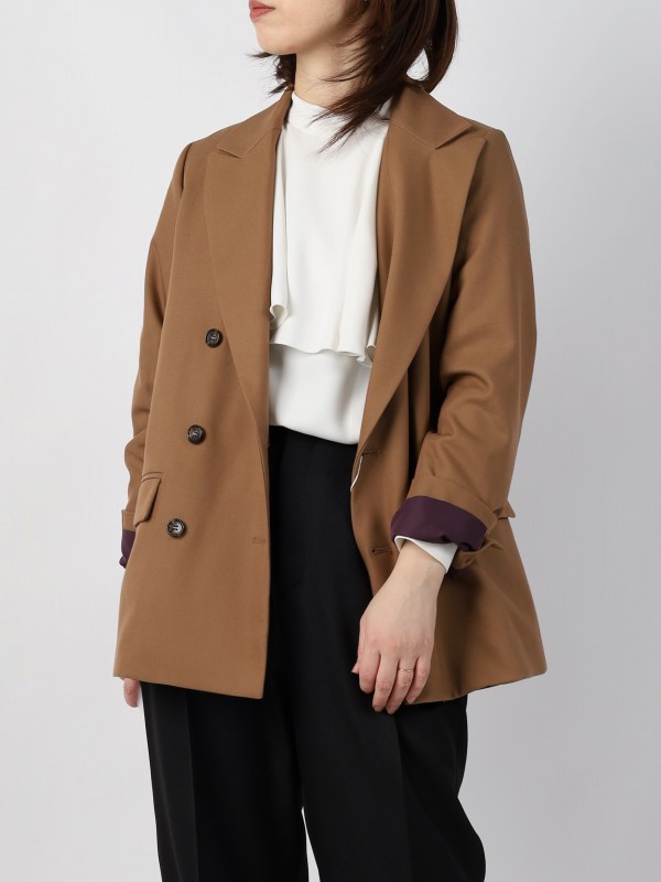 【dolly-sean】とろみサテンケープブラウス