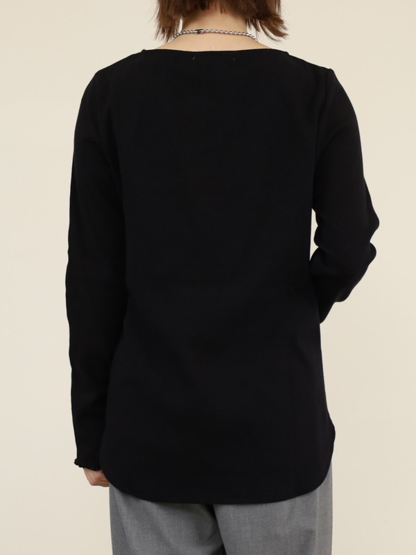 【trois】ストレッチテレコ長袖カットソー