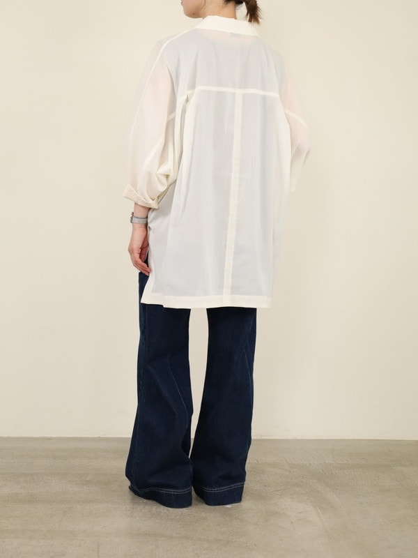 chignon 半袖ジャケット シニヨン CHIGNON CHIGNON シャツジャケット 4151-046BZ シアー