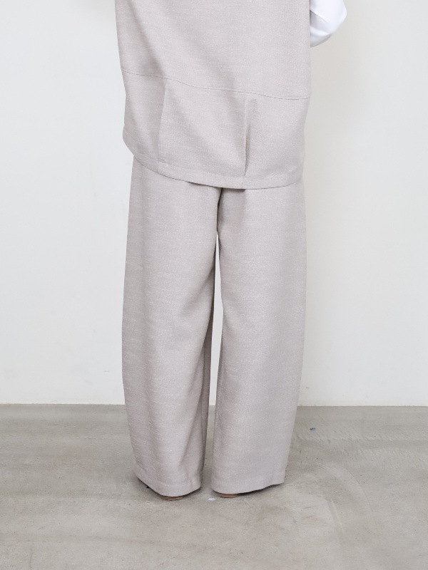 【trois】スラブツイードワイドバレルパンツ