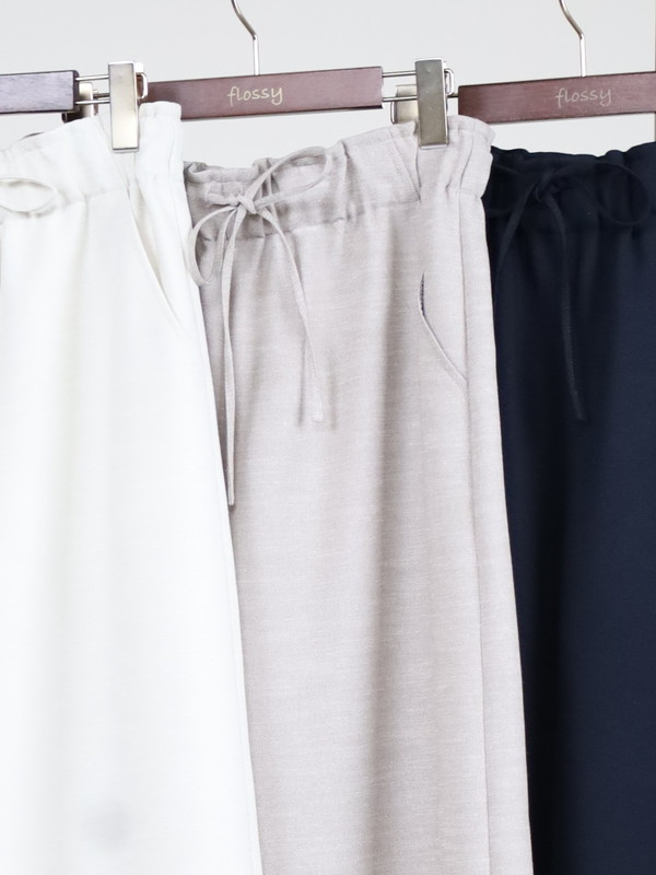 【trois】スラブツイードワイドバレルパンツ