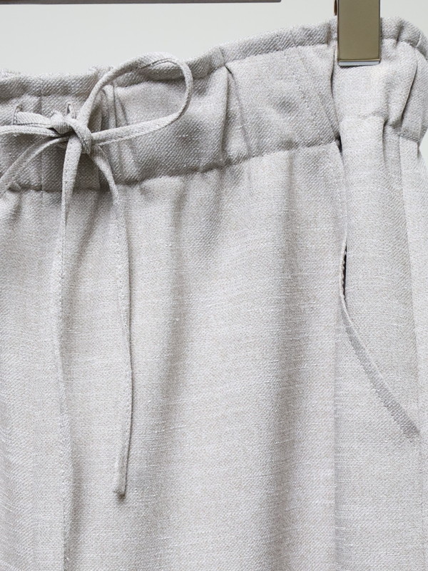 【trois】スラブツイードワイドバレルパンツ