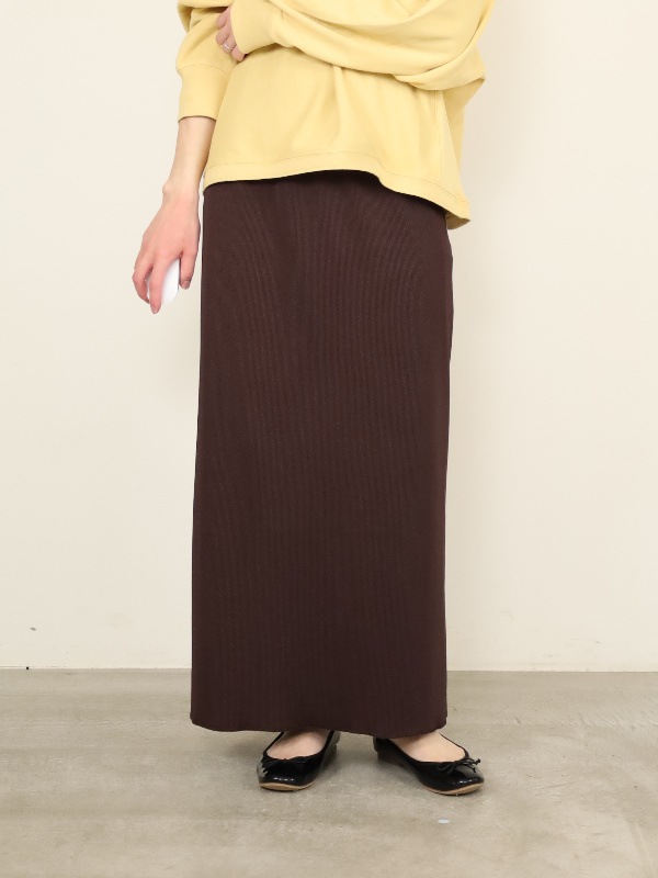 【ayane】リブ生地ペンシルスカート